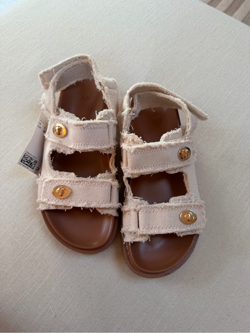 H&M Cotton Twill Sandals NWT